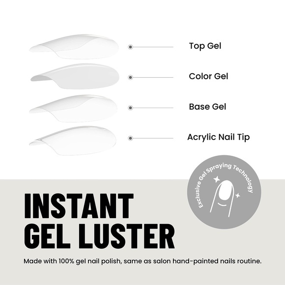 Press on Acrylic Nails White Short Square 24Pcs w/Nail Glue & Tools- Begin Again - Picture 5 of 8